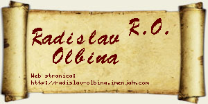 Radislav Olbina vizit kartica